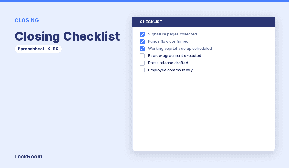 Closing Checklist thumbnail