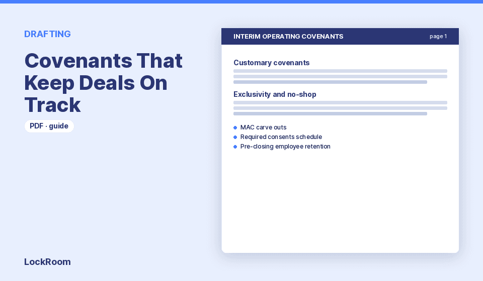 Covenants That Keep Deals On Track thumbnail