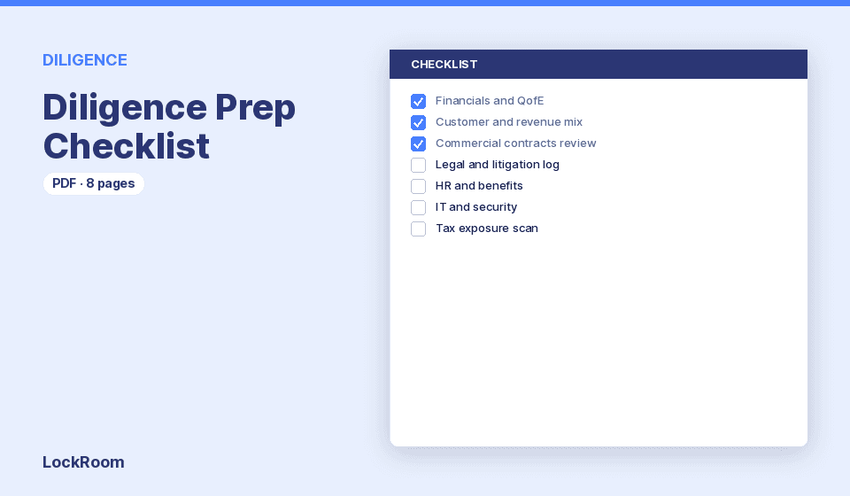 Diligence Prep Checklist thumbnail